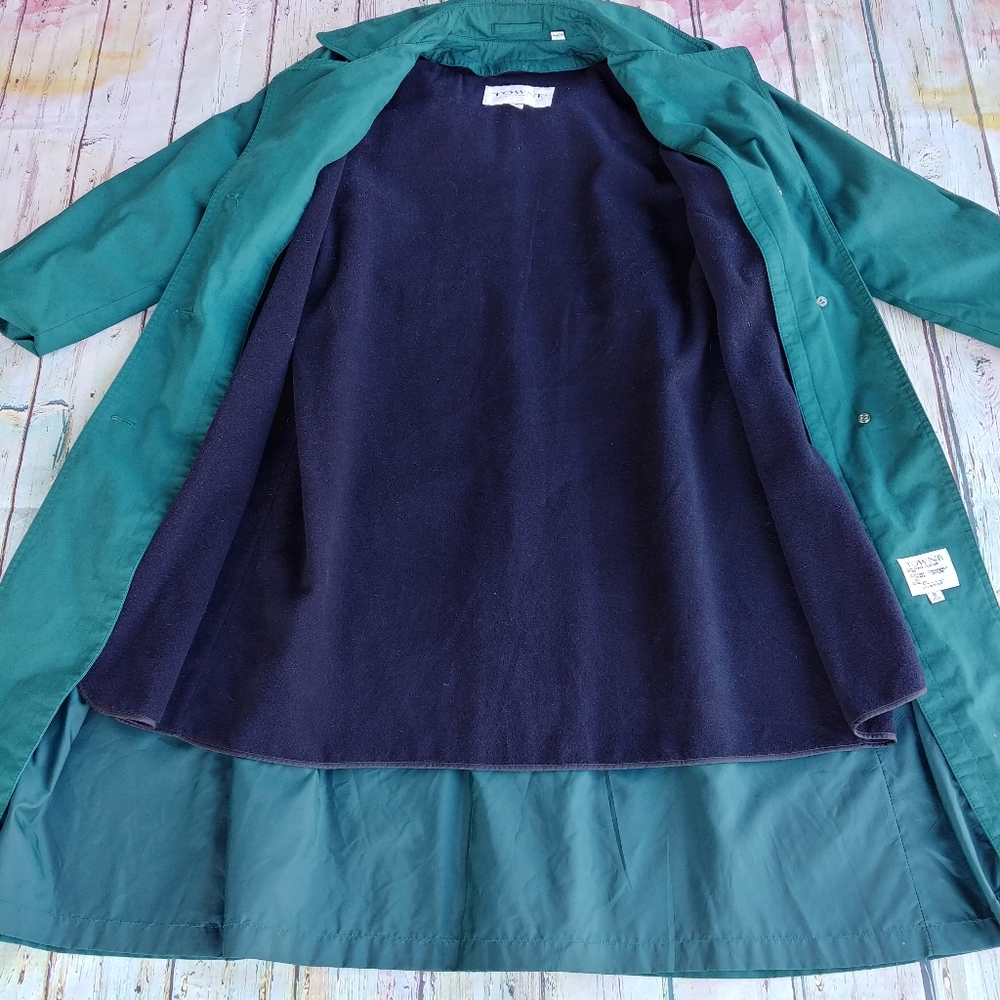 TOWNE BY LONDON FOG | Vintage Teal Trench Coat - Picture 11 of 16